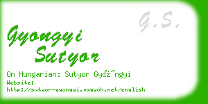 gyongyi sutyor business card